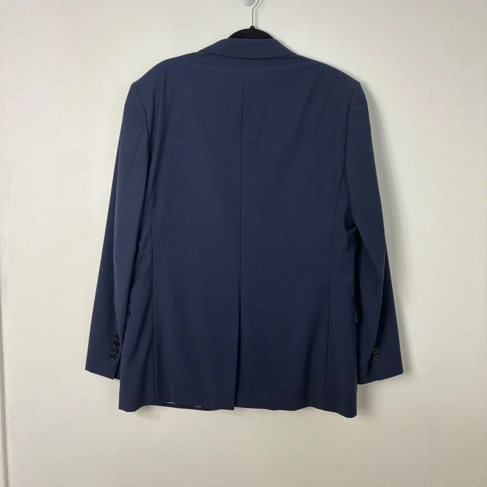 Brooks Brothers Explorer Regent Fit Blue Wool Blend Two Button Blazer Jacket 44L